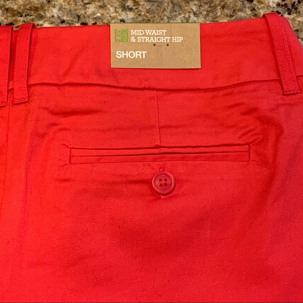 NWT Mossimo Red‎ Stretch Bermuda Walking Shorts 6 - Picture 11 of 14